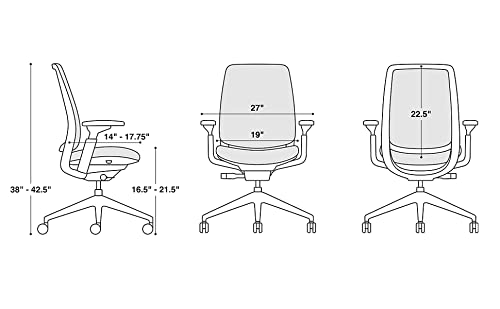 Steelcase Series 2 Ergonomic Office Chair - Adjustable Rolling Chair with Back Support & Arm Support - Pink Lemonade