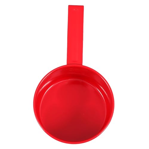 CHILDWEET Multifunktionaler Messlöffel aus Eisen mit Aufhängegriff Roter Metalllöffel zum Messen von Reis und Waschpulver für Küche und Aufbewahrungsbereich