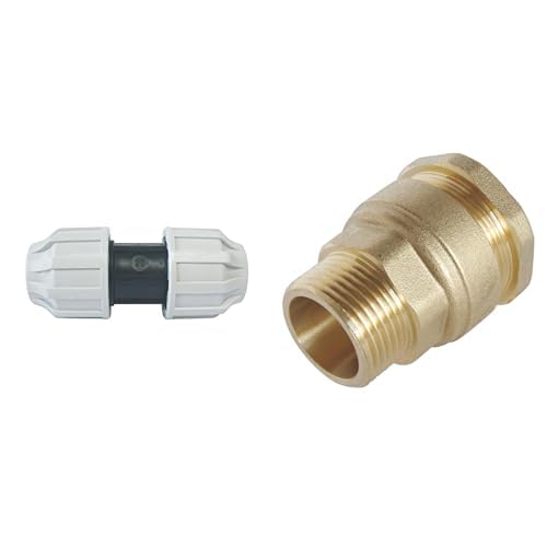 Manchon égal plastique Ø50 mm et raccord laiton droit mâle 1"1/2 SOMATHERM FOR YOU pour tube PE