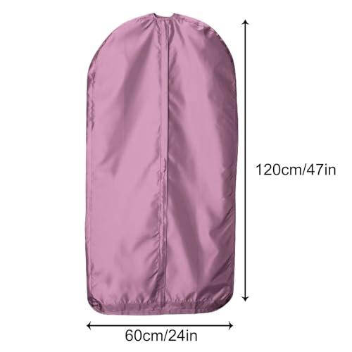 Garment Bags for Hanging Clothes Coat Covers for Closet with Zipper for Hanging Clothes with Sweaters, Down Jackets, Tuxedos 1 Pack(Purple,60x120cm/24x47in)2