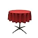 LA Linen Polyester Poplin Tablecloth 51-Inch Round, Red