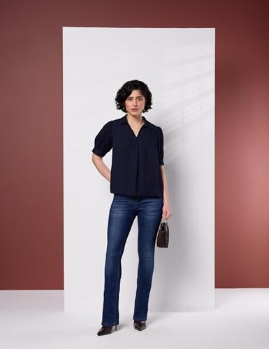 Image of Symbol Premium Women's Polyester Collared Top | Regular Fit | Desk-to-Dinner (Available in Plus Sizes)