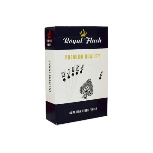 Royal Flush Poker Cards - Twin Deck Red and Blue, Professional Poker Playing Cards, Superior Linen Finish, Easy To Shuffle and Durable - Image 4