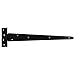 Price comparison product image City Deco Centre 121 MEDIUM TEE HINGE (PAIR) For Heavier Duty use on Sheds and Garden Gates (15"/375mm, BLACK)