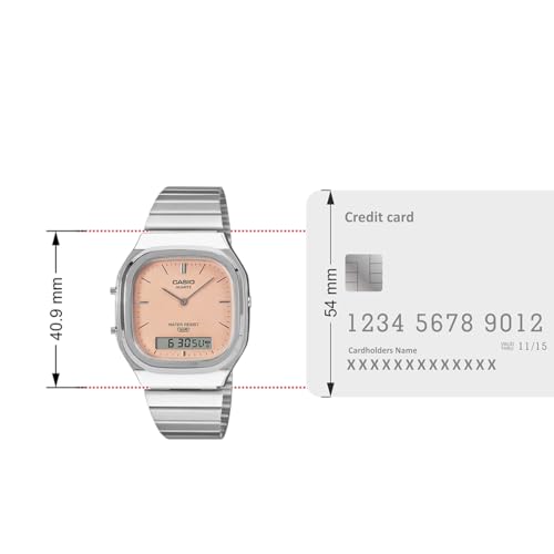 Image of Casio Vintage AQ-240E-4ADF Analog-Digital Orange Watch Unisex (D430)