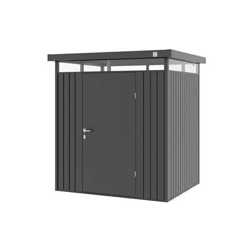 GFP Primeyard Gerätehaus Metall Gartenhaus 180x150x205 cm Geräteschuppen Flachdach anthrazit