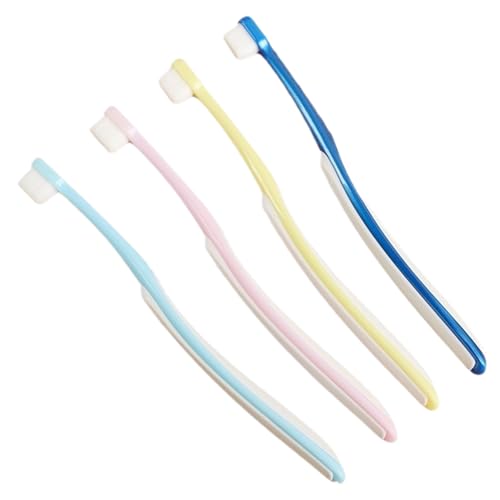 Cepillos de dientes para perros | 4 cepillos de dientes para perros – Suministro de cuidado de mascotas, cerdas , kit de cepillado de dientes para cachorros en interiores y exteriores