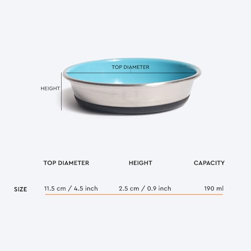 Image of HUFT Slurp Kitten Bowl - Blue, Small | Feeding Bowl for Kittens & Puppies | Durable & Lightweight | Easy to Clean | Ideal for Food & Water for Kittens Daily Use