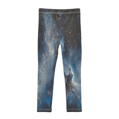 Dark Blue Starry Sky Girls Leggings Soft Stretch Workout Yoga Dance Pants for Kids Casual Tights2