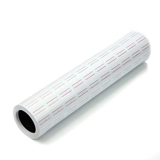 Image of SAMVARDHAN Price Labels Paper Tag Mark Sticker for MX-5500 Price Gun Labeller, 10 Rolls (White)