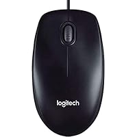 Logitech M90 Wired USB Mouse, 3 yr Warranty, 1000 DPI Optical Tracking, Ambidextrous PC/Mac/Laptop – Black