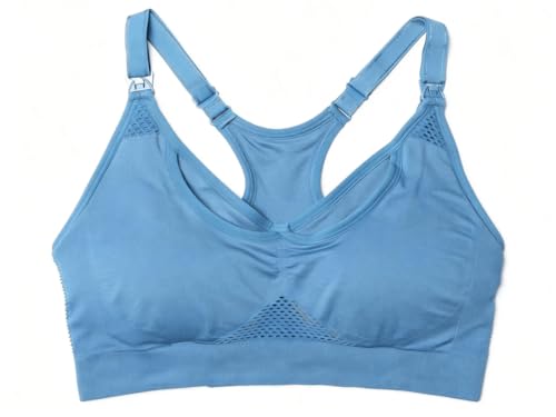 Image of iloveSIA Nursing Bras for Mom Breastfeeding, Seamless Supportive Sleep Bra for Maternity Postpartum S-2XL 3Pack