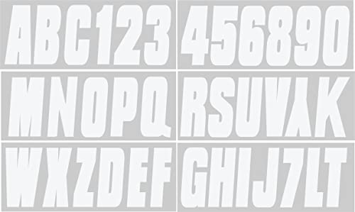 Hardline Products Series USA 350 Boat Registration Numbers Kit 3 Inch Solid White Marine Vinyl Decals USCG Compliant Lettering for Hull PWC Jet Ski Pontoon Fuel & Fade Resistant 146 Set