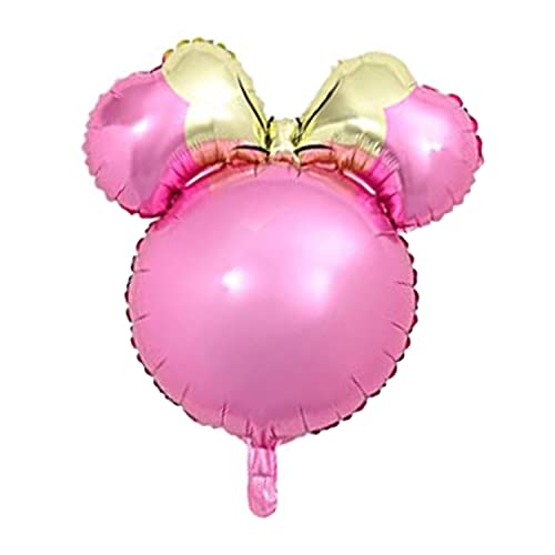 Minnie Theme Birthday Party Decorations Mouse Head Aluminum Foil Balloons Mylar Balloons For Girls First Birthday #TOP1