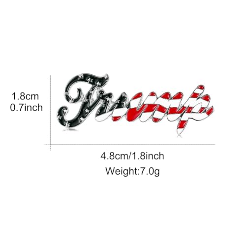 Image of 3pcs Trump Pin with USA Flag, Crystal Trump Make America Great Again MAGA Lapel Brooch in Multiple Designs Memorabilia Gift Support for 2026 Midterm Election
