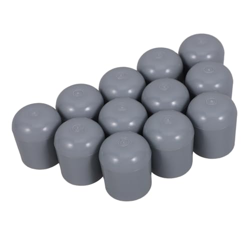 DIYEAH 12 Piezas Cubierta del pie de la Silla Muebles sillas Cubiertas Protector de Patas de Silla Fin Patas de Silla de reemplazo Gorros para Patas de sillas de Exterior el plastico Gris