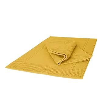Foto di Ruggeri - Set 2 Tappeti Bagno 50x80 cm - 100% Cotone Extra Morbido - Collezione Let's Color! (Giallo)
