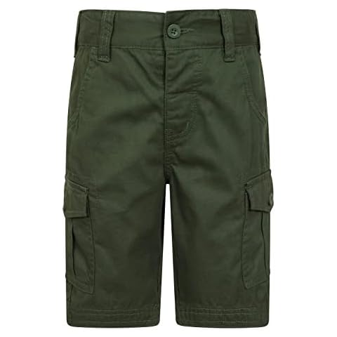 Mountain Warehouse Printed Kids Cargo Shorts - 100% Cotton Lightweight Summer Shorts, Breathable Running Shorts, Cosy Natural Fibres, Easy Care Cover