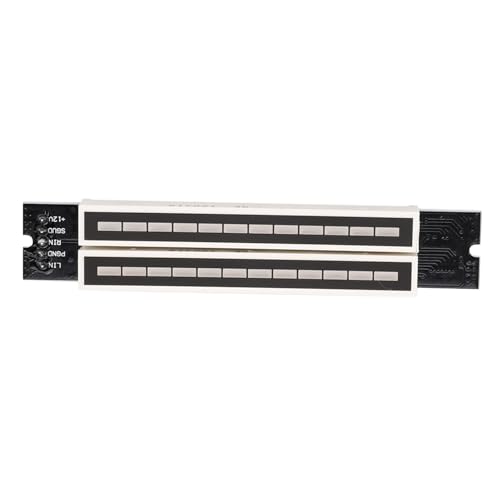 Joyance Indicador de nivel estéreo dual 12 indicador de nivel estéreo, módulo de placa de medidor de nivel de velocidad de luz ajustable con modo AGC, herramienta de monitoreo de señal o proporcional