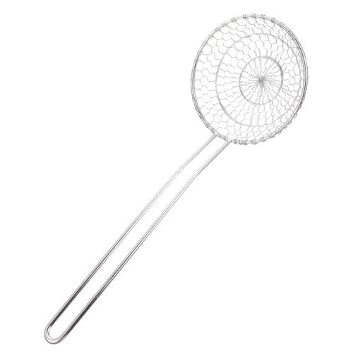 Ciieeo Stainless Steel Skimmer Spoon Kitchen Wire Strainer Frying Strainer for Cooking