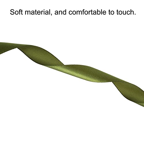 PATIKIL 0.79 Inch Wide 100 Yards Satin Ribbon, Solid Crafts Roll for Party Home DIY Wrapping Decoration Olive Green - Image 3