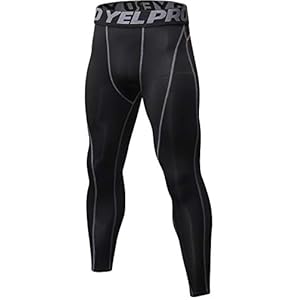 Yuerlian Mens Compression Leggings Training Cool Dry Sport Pants Running Gym Tights