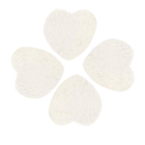 IWOWHERO 100pcs Natural Heart Shaped Wood Chips Wedding Decor DIY Favors 2.1x2cm