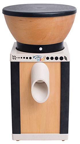 KoMo KoMoMio Getreidemühle elektrisch schwarz – 360W Motor – Holztrichter Buche massiv – Buche-Multiplex & recycelter ABS – Edelkorund-Keramik-Mahlwerk – für alle Getreidesorten, Mehl, Brot