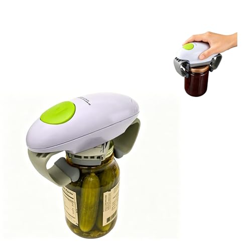 Un ouvre-bocal automatique électrique binaural sans effort avec couvercle à bouton pour usine tenace - aide de cuisine limitée à force manuelle