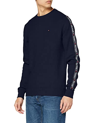 Tommy Hilfiger Herren Sweatshirt ohne Kapuze, Blau (Navy Blazer), XL Tommy Hilfiger Herren Sweatshirt ohne Kapuze, Blau (Navy Blazer), XL