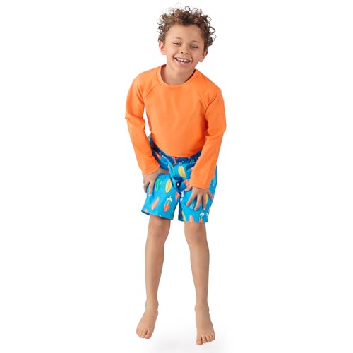 Image of Saint Eve Kids 2 Piece Swim Suit Short & Trunks Set with UPF 50+ Protection - Rash Guard Swimsuit Top & Shorts Sets for Boys