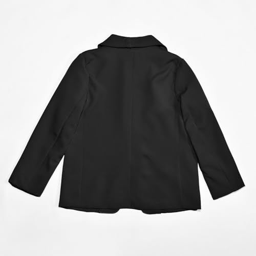 Girls Casual Dressy Blazers for Kids Comfy Relax Fit Long Sleeve Open Front Lapel Cardigan Suit School Uniform Jackets 3-14Y4