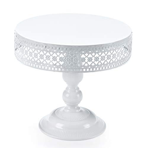 Hotity 3 Pieces Cake Stand Set Round Cake Stands Metal Display Cupcake Stands For Dessert, White #TOP3