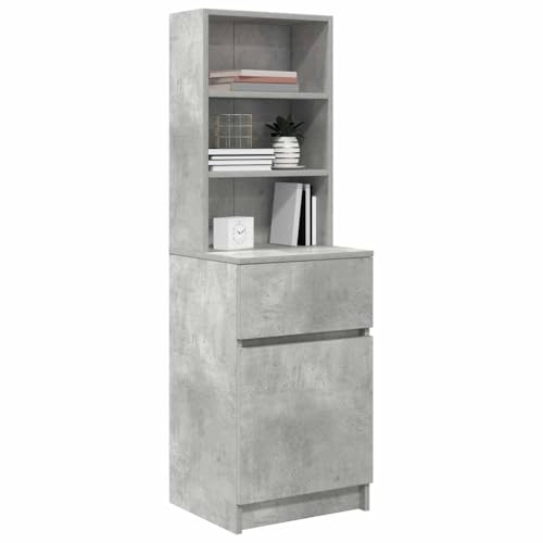 Meuble de Rangement Gris Béton pour Optimiser les Petits Espaces - 5