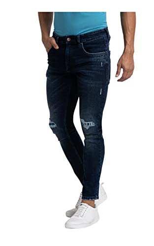 Image of Spykar Men's Mid Rise Slim Fit Cotton Jeans (MANK02BB109)