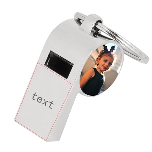 Llavero silbato personalizado con foto en aleación miniatura 4