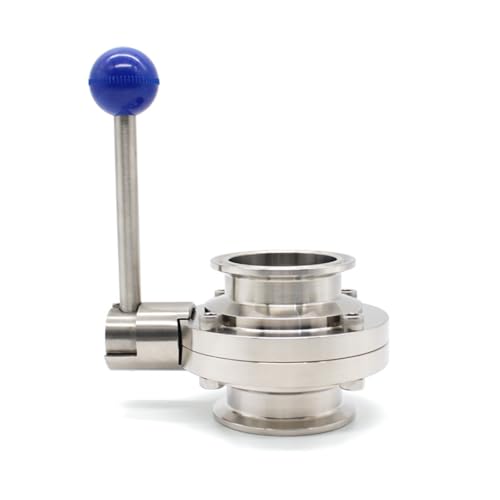 Vanne papillon Tri Clamp inox SS304 joint silicone pour bière homebrew - 3