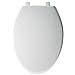 BEMIS 7850TDG Commercial Heavy Duty Open Front Toilet Seat with Cover, Industrial Seat with Secure Installation, Elongated, White