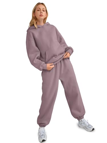 Image of AUTOMET Womens 2 Piece Lounge Sweatsuit Fall Fashion Matching Sweat Sets | Oversized Fall Hoodies & Baggy Jogger Sweatpants Fashion 2026 Outfits