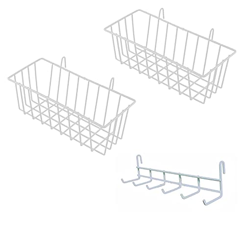 WEST 3 pieces,cesta almacenaje Cesta Colgante y Estante Colgante,para diseño Parrilla de pared de...