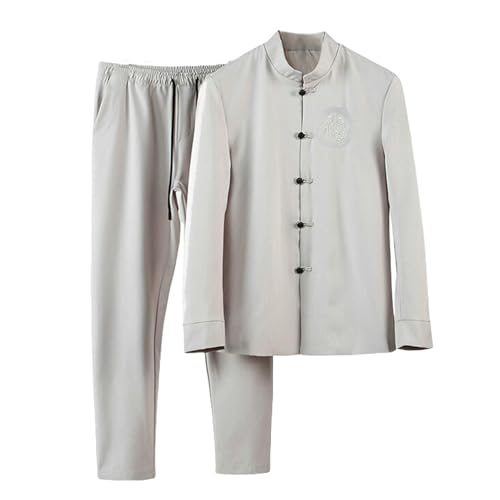 Ensemble homme style chinois en coton et lin : élégance traditionnelle et confort premium