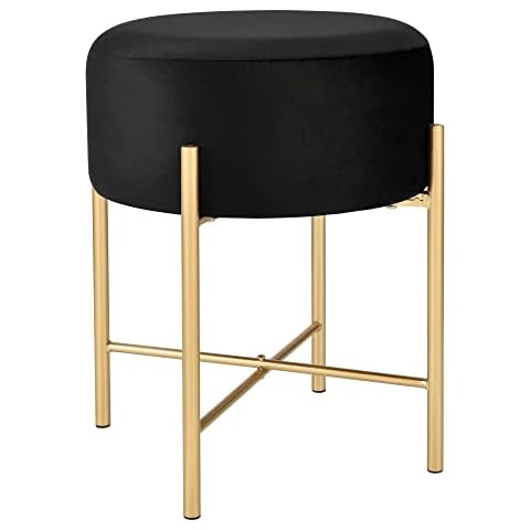 Tabouret Rembourré en Coton et Polyester - en.casa Cover