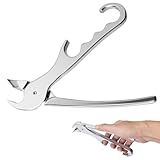 Pan Gripper, Premium Pizza Pan Gripper Aluminium Alloy, Heavy Duty Pizza Pan Tongs Stone Pot Clamp for Lifting Hot Plate, Bowl, Plate, Tray with Food Out from Microwave, Oven, Instant Pot, Air Fryer
