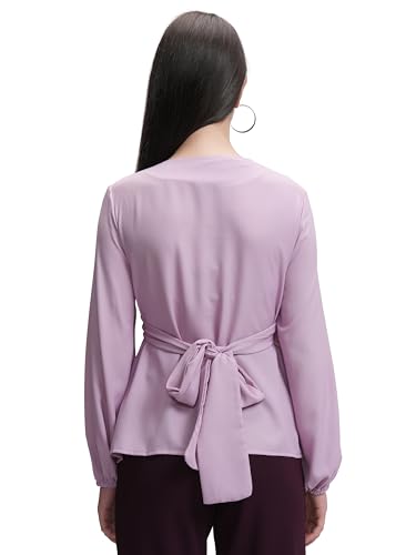 Image of Tokyo Talkies Women's Twisted Wrap V-Neck Top | Short Sleeves | Stylish & Flattering | Perfect for Dates, Brunches & Casual Outings | Tops for Woman | Women Tops | Stylish Top