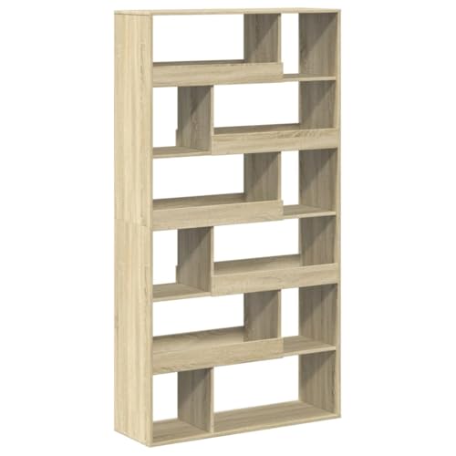 Estantería de madera de roble robusta con doce estantes estables y elegantes 7