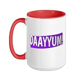 Purple Dayyum! Purple Graphic Ceramic Mug, Red/White, 15oz