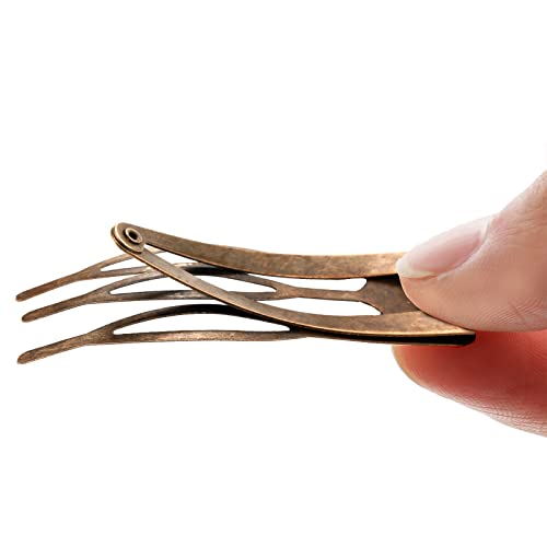 Chinco CHINCO-BLACK HAIR CLIPS-003 24 Pieces Double Grip Hair Clips Metal Snap Hair Clips Women Hair Barrettes thumb #3