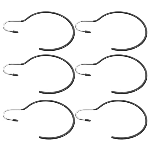 IMIKEYA 6個スカーフ収納リング ハンガー 壁掛けプ 耐久性ある製 ラバーカバー付き ベルトやスカーフ用 クローゼット整理 整頓用アクセサリ