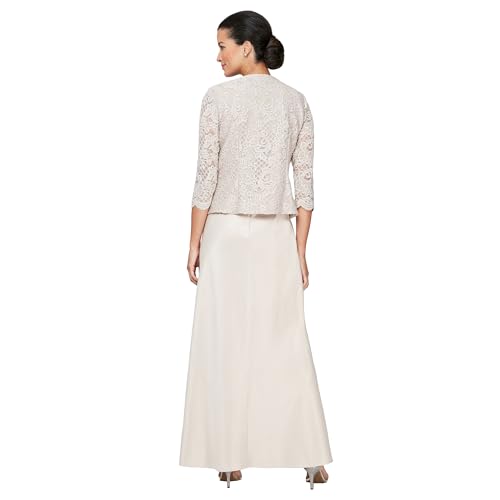 Image of Alex Evenings Womens Two Piece Mother of The Bride Dress with Lace Jacket
