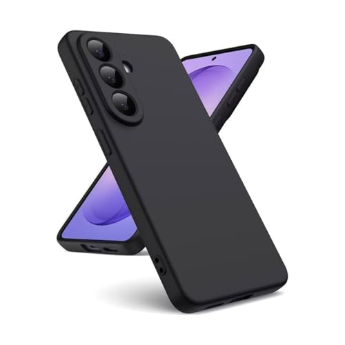 Image of LIRAMARK Liquid Silicone Soft Back Cover Case for Samsung Galaxy S26 5G| Soft Micro-Fibre Lining Inside | Camera Protection Bump (Black)